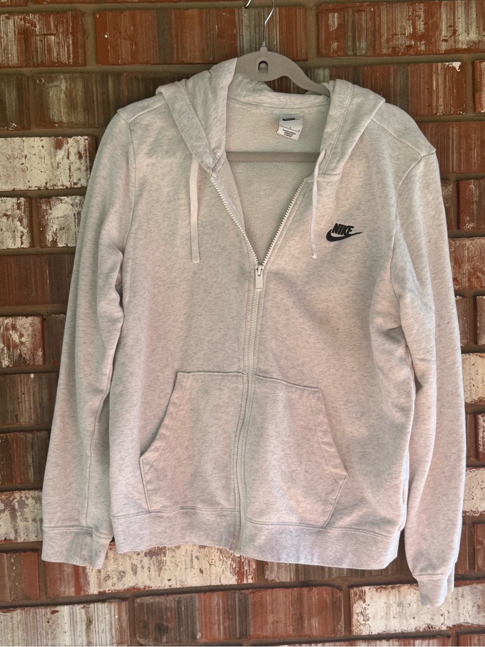 Nike Sportswear Full Zip Hoodie Heather Gray Women’s Large